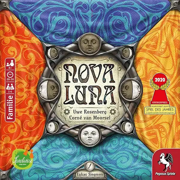 Nova Luna-Logo, das preisgekrönte Brettspiel von Edition Spielwiese.